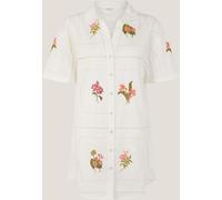 Monsoon Monsoon White Luna Floral Print Embroidered Shirt White X-Large