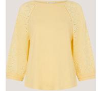Monsoon Monsoon Yellow Fifi Broderie Sleeve Top