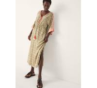 Monsoon Robe de plage mi-longue Monsoon Elma imprimée Vert M (EU 40-42)