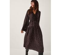 Monsoon Robe mi-longue Monsoon Mackie en dentelle à pois Marron EU 40 (UK 12)