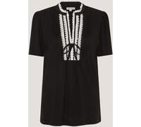 Monsoon T-shirt Monsoon Lucia en lin Blend en dentelle