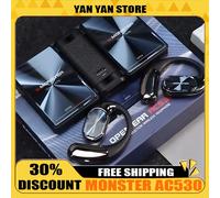 MONSTER AC530 écouteurs Bluetooth 6.0 IPX5 étanche Double pli oreille suspendue Conduction osseuse sport course casque cadeaux AC530 White