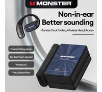 MONSTER AC530 sans fil Double pliant écouteurs Bluetooth V6.0 Conduction osseuse oreille suspendus Sport écouteurs Non dans l'oreille étanche White