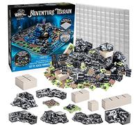 Monster Adventure Terrain Lot de 107 bases de formation de roches peintes entièrement modulables et empilables 3D à utiliser seul ou avec d'autres ensembles parfaits pour les donjons DND, les dragons, les Pathfinder, tous les jeux de RPG