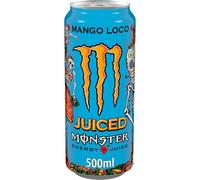 MONSTER - Boisson Énergisante Saveur Mango Loco, Éclat Fruité et Boost Intense (Canette 50cL) - Le Lot De 6