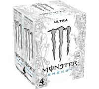 MONSTER - Boisson Énergisante Ultra Sans Sucres, Boost Intense Saveur Puissante, Pack 4x500ml - Lot De 2