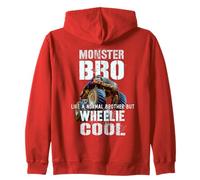Monster Bro rétro, comme Un frère Normal, mais Une Brosse Cool en Forme de Roue Sweat à Capuche