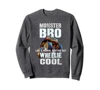 Monster Bro rétro, comme Un frère Normal, mais Une Brosse Cool en Forme de Roue Sweatshirt