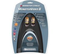 MONSTER - Câble d'Antenne Coaxial - pour Téléviseurs 100 Hz - Double Blindage en Feuilles Métalliques et Tresse de Cuivre - Conducteur en Cuivre Multibrin - Garanti à Vie - 3 m
