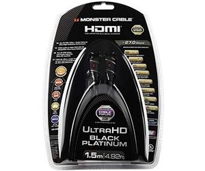 Monster Câble HDMI Monster Ultimate High Speed Black Platinum - 1.5 mètre Noir/Or