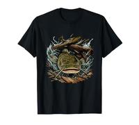 Monster Catfish Scène de pêche sous-Marine T-Shirt