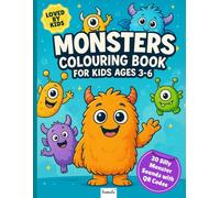 Monster Colouring Book for Kids Ages 3-6 - Big Smiles, Thick Lines & 20 Silly Sounds via QR: A playful activity book with 50 pages of monsters, ... - perfect for preschoolers and early learners