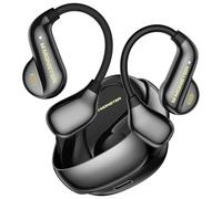 Monster Écouteurs ouverts AC390 à oreille, écouteurs ouverts avec son stéréo, Bluetooth 6.0, 24 heures d'autonomie, étanchéité IPX5, étui de charge rotatif avec cordon, ultra léger pour le sport de