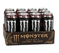 MONSTER Energy Boisson Énergisante Ultra Black Pack de 12 x 50cl