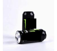 Monster Energy Housse de protection en néoprène pour canette de bière 500 ml Noir avec logo vert - Housse de protection en caoutchouc pour bière, boîte cachette, couvercle refroidisseur, Monster 500