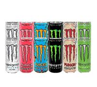 Monster Energy Mega Lot de 12 variétés mélangées avec autocollants gratuits - Original, Ultra, Ultra Paradise, Pipeline Punch, Mango Loco, Monster Pacific Punch