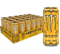 Monster Energy Ultra Gold Lot de 24 boissons énergisantes sans sucre, 473 ml