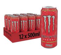 Monster Energy Ultra Watermelon Flavour (Pastèque) Zero Sugar Energy Drink 12 x 0,5l