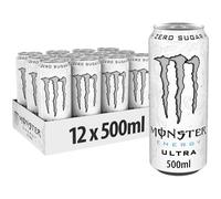 Monster Energy Ultra White - boisson énergisante, lot de 12 canettes de 50 cl