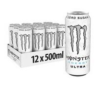 MONSTER Energy Ultra White Zéro Sucre - Pack 12 x 500 ml