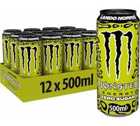Monster Energy Zero Sugar, Édition Lando Norris, Pack de 12 Canettes de 500 ml, Saveur Melon et Yuzu