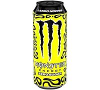 Monster Energy Zero Sugar, Limited Édition Lando Norris, Boisson Énergisante Saveur Melon et Yuzu, 500 ml