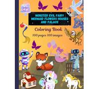 Monster evil fairy mermaid flower houses and palace: Coloring book