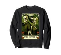 Monster Frankenstein and Bride Lovers Tarot Carte Squelette Sweatshirt