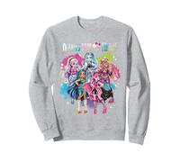 Monster High Alumni - Personnage Rainbow Cloud Group Sweatshirt, Unisexe pour Adultes, Gris Chiné, XL