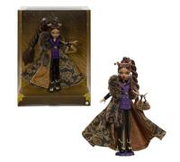 Monster High Coffret Poupée Clawdeen Wolf JDR66 – Manteau jacquard fausse fourrure, robe violette