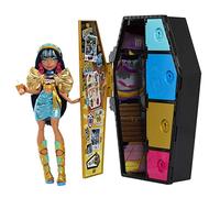 Monster High Coffret Monstrueux Secrets Cleo De Nile avec Poupée, Habillage, Casier Et Plus De 19 Accessoires, Jouet Enfant, Dès 4 Ans, HKY63