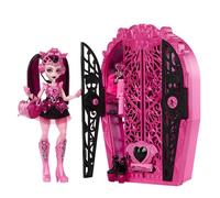 Monster High Coffret Monstrueux Secrets Draculaura avec poupée Draculaura Énigmes Horribles, Dressing et Plus de 19 Surprises, Dont des vêtements pour poupée, HXH84