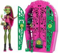 Monster High Coffret Monstrueux Secrets Énigmes du jardin avec poupée Venus McFlytrap, dressing et plus de 19 surprises pour l’heure du goûter, dont des vêtements pour poupée, HYT75