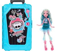 Monster High Coffret Monstrueux Secrets Lagoona Blue avec Poupée et Accessoires, destination : Oasis Glamour avec Mallette et plus de 19 Surprises comme des Vêtements, JDR51