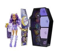 Monster High Coffret Monstrueux Secrets, Poupée Mannequin Clawdeen Wolf, Série Look Irisé, avec Casier Cerceuil Et Plus De 21 Accessoires, Jouet pour Enfant de 4 Ans et Plus, HNF74