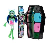 Monster High – Coffret Frayeurs Néon – Poupée Ghoulia Yelps, casier, 19+ surprises