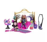 Monster High Creepover Ensemble de Jeu pour Chambre à Coucher - avec Draculaura, Loup Clawdeen avec Plus de 20 pièces Fab-Boo-lous pour Une expérience Creeptastic Ultime