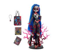 Monster High Deadfast Ghoulia Yelps SDCC 2024 Poupée Exclusive - Mise à Niveau Technique avec Badge Comic-Con, Mini Figurine et Bande dessinée