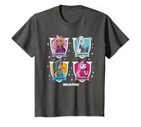 Monster High - Élève - Grille de Personnages T-Shirt, Enfant, Asphalte, 12 Ans