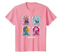 Monster High - Élève - Grille de Personnages T-Shirt, Enfant, Rose, 2 Ans