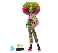 Monster High Fearbook Poupée Venus McFlytrap | Set de poupée monstre-plante et accessoires, thème Club déterré, veste varsity, annuaire, outils de jardinage, JDR59