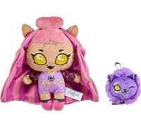 Monster High Mattel - Ensemble de poupée en peluche, Ghoul N Go Clawdeen Wolf de 16,5 cm avec croissant de chien et sac à dos pour enfant