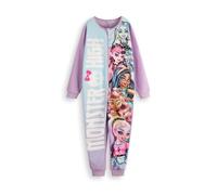 Monster High Combinaison pour Filles | Pyjama Tout-en-Un pour Enfants (Violet) | Body Une pièce zippé en Polaire | Draculaura Frankie Stein Clawdeen Loup | Cadeau de Marchandise de série de Dessins