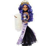 Monster High Howliday Winter Edition Poupée Clawdeen Wolf à collectionner en robe lavande glacée avec boa en fourrure et accessoires