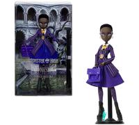 Monster High x Mercredi Bianca Barclay, Poupée à Collectionner en Uniforme de pensionnaire de Nevermore avec amulette de sirène, Sac à Dos et Socle pour poupée, JDR71