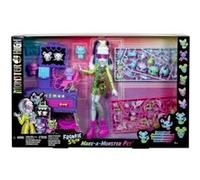 Monster high - laboratoire creation de monstres frankie stein - coffret poupee creatures meuble accessoires - set jouet et carte