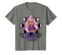Monster High - Loup clawdeen T-Shirt, Enfant, Vert Kaki chiné, 8 Ans