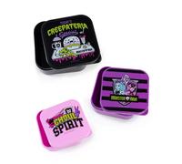 Monster High Ensemble de pots à collation empilables en hauteur, rose, noir et violet | 3 boîtes de rangement Creepateria | Ghoul Spirit et Creepataria du jour | Produits dérivés