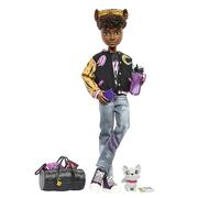Monster High Poupée Articulée Clawd Wolf avec Gargouille Bulldog Et Accessoires Thématiques, À Collectionner, Jouet Enfant, Dès 4 Ans, HNF65