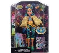 Monster high - poupee cleo de nile et accessoires fashion - tenue monster festival tour musique rock - set jouet fille et carte